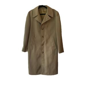 ANDERSON-LITTLE Vtg 70’s Beige Men’s Trench Coat Zip Out Lining 46R 40” Length